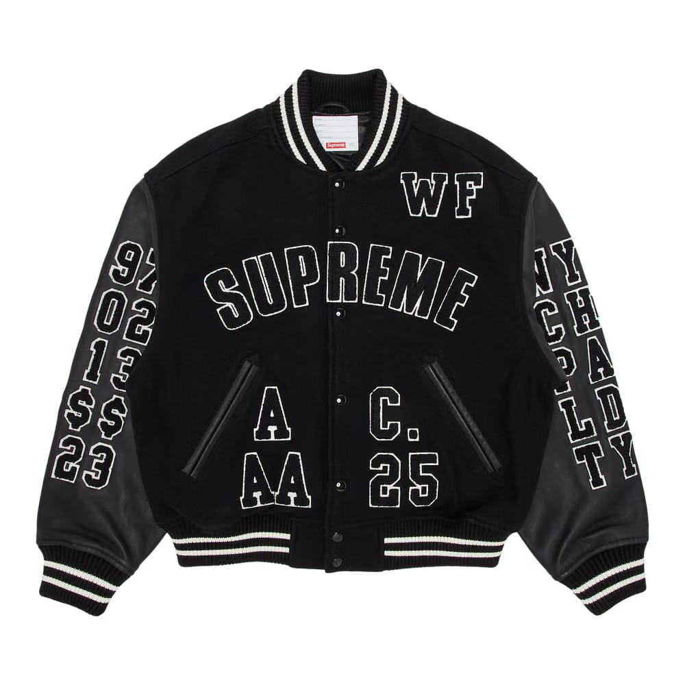Supreme Praises Varsity Jacket Black