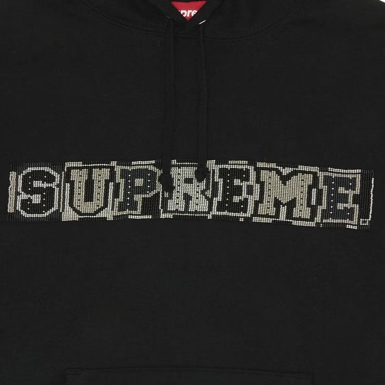 Supreme Beaded Hoodie Black