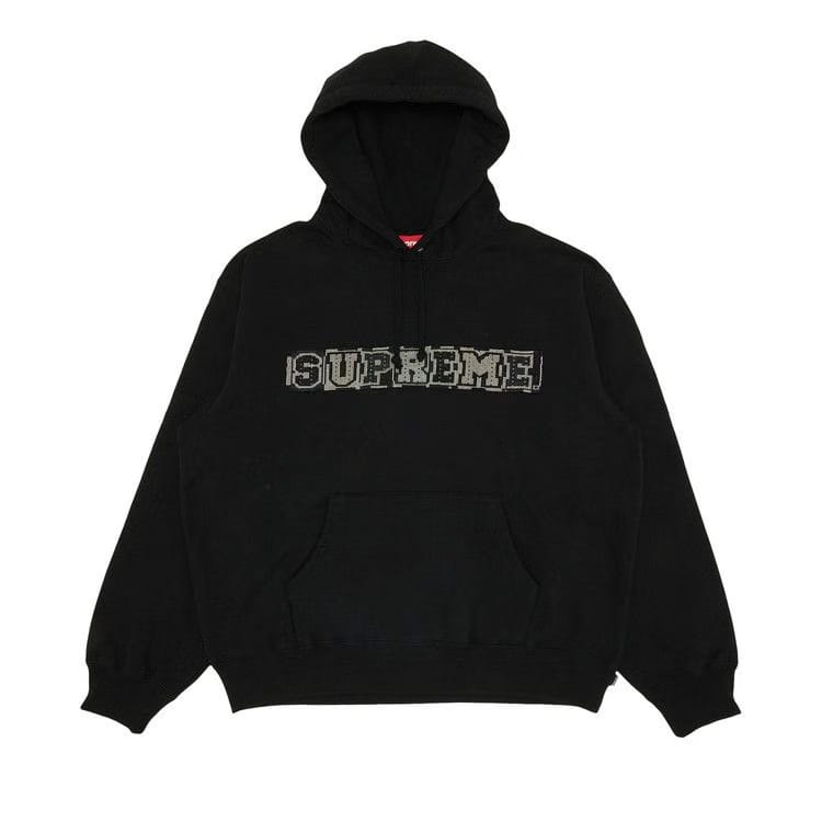 Supreme Beaded Hoodie Black