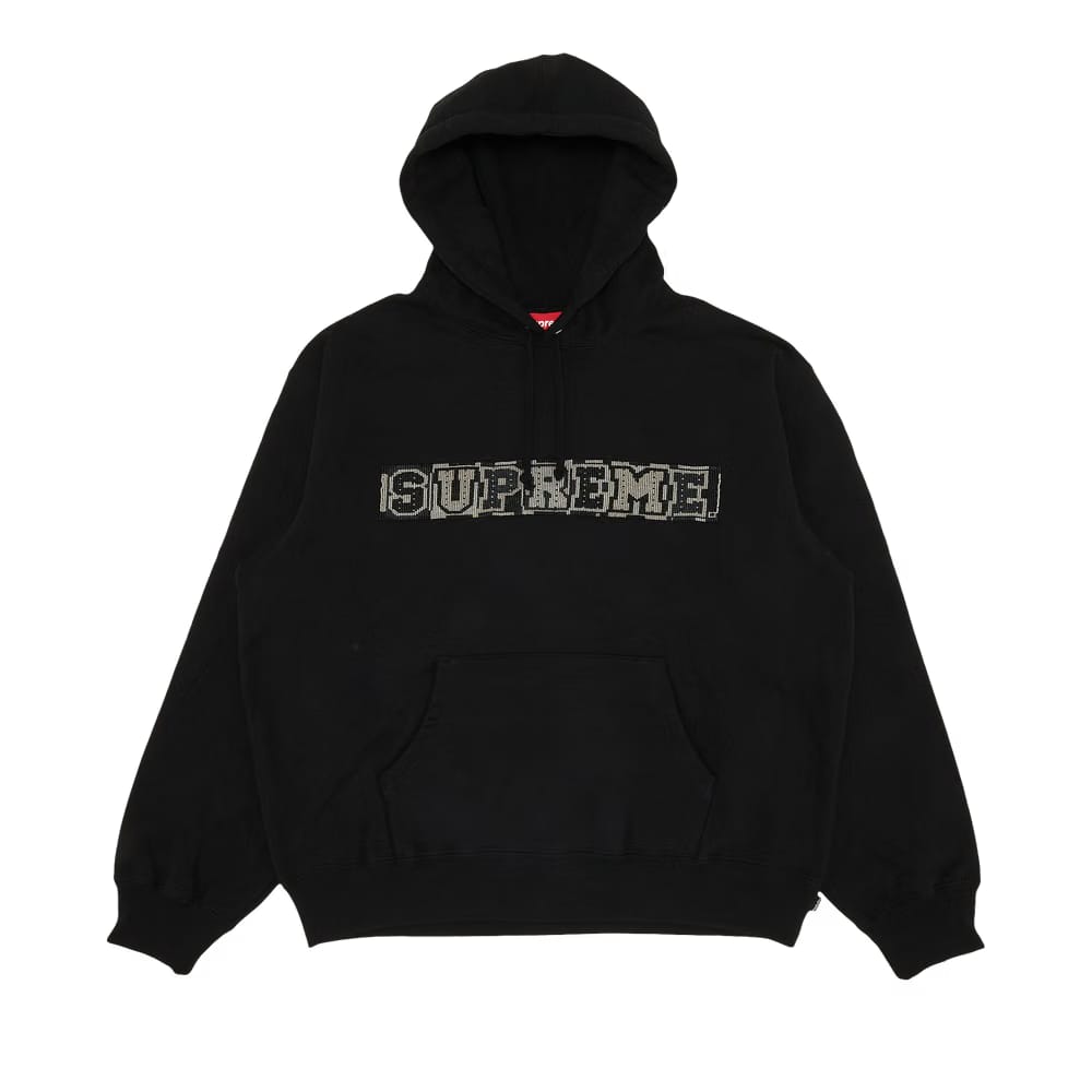 Supreme Beaded Hoodie Black