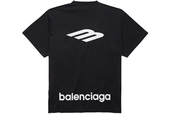 Balenciaga 3B Sports Icon Oversized T-Shirt Black/White