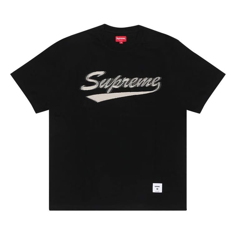 Supreme Intarsia Script Shorts-Sleeve Top Red
