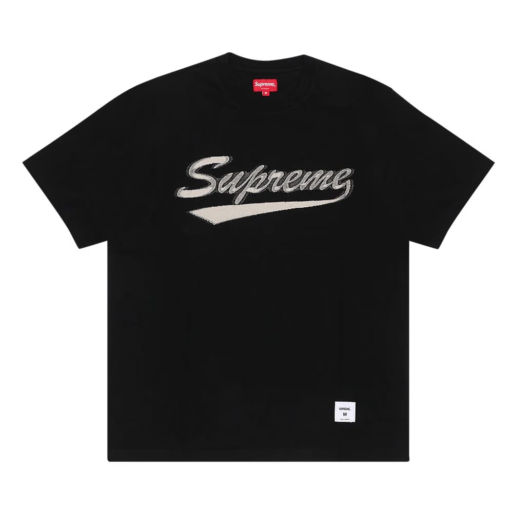Supreme Intarsia Script Shorts-Sleeve Top Red