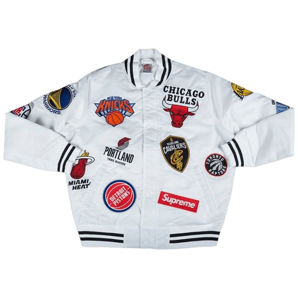 Supreme x Nike x NBA Teams Warm Up Jacket White