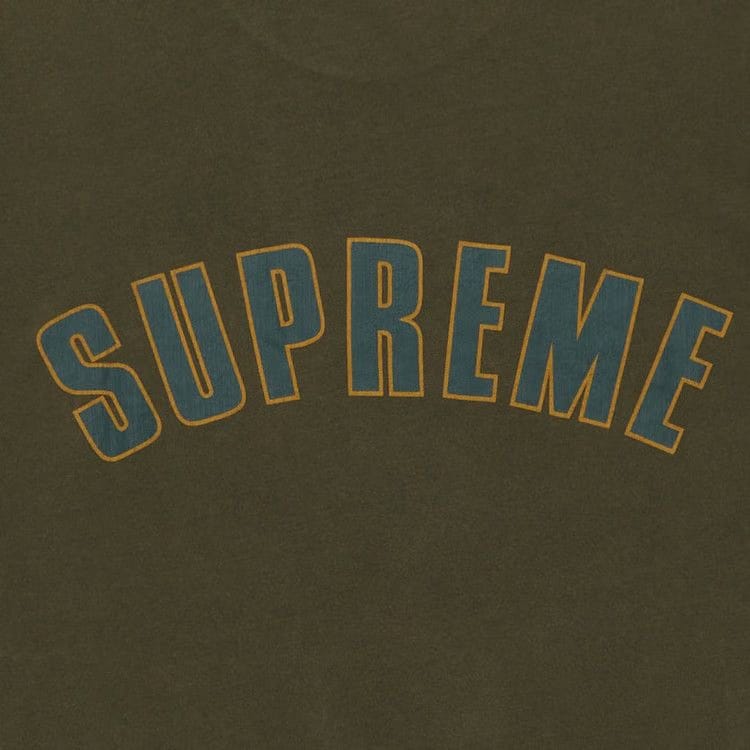 Supreme Cracked Arc Shorts-Sleeve Top Olive