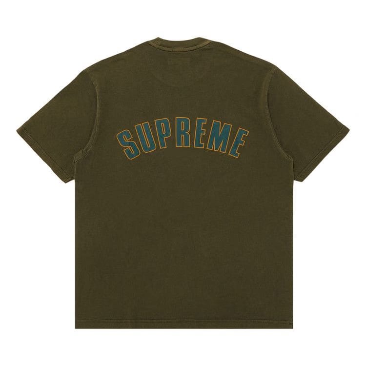 Supreme Cracked Arc Shorts-Sleeve Top Olive