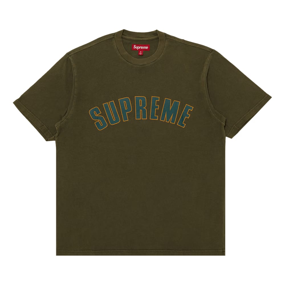 Supreme Cracked Arc Shorts-Sleeve Top Olive