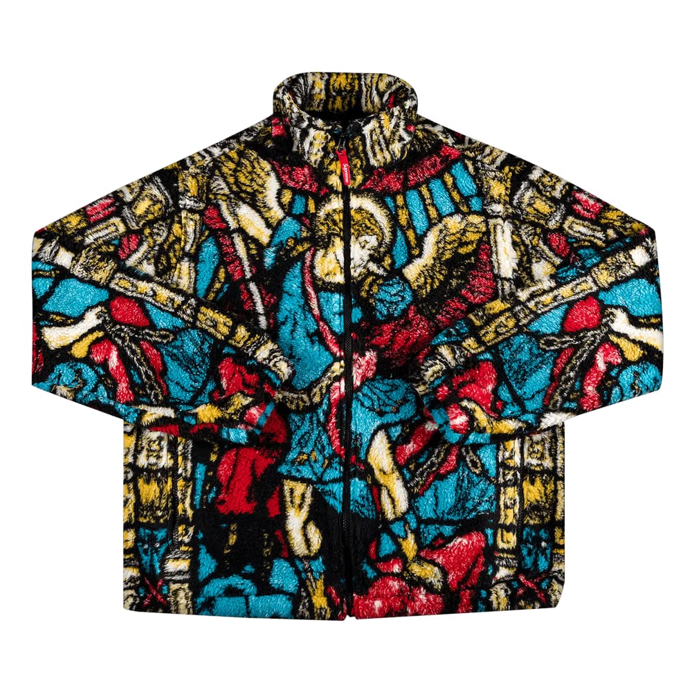 Supreme Saint Michael Fleece Jacket White