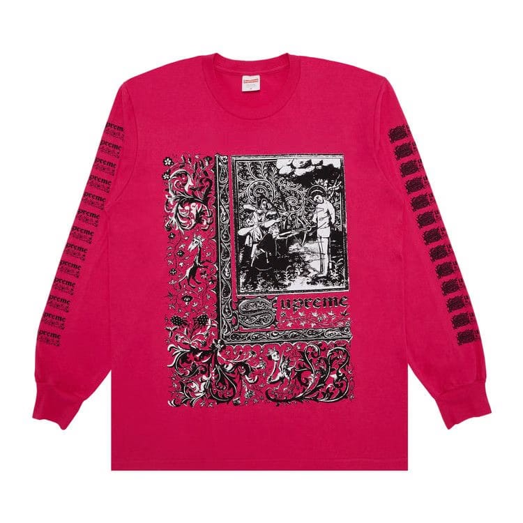 Supreme Saint Sebastian Long-Sleeve T-Shirt Pink