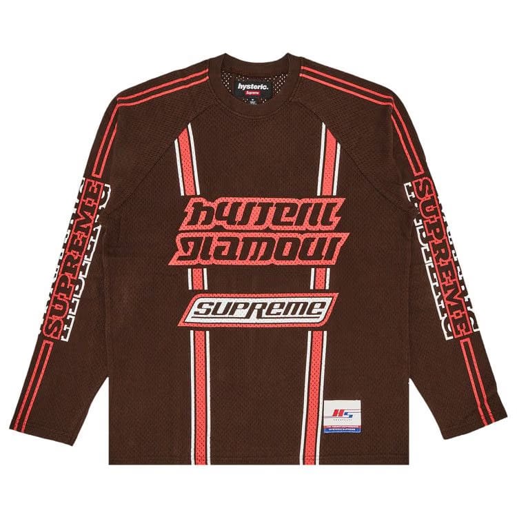 Supreme x HYSTERIC GLAMOUR Mesh Long-Sleeve Top Brown