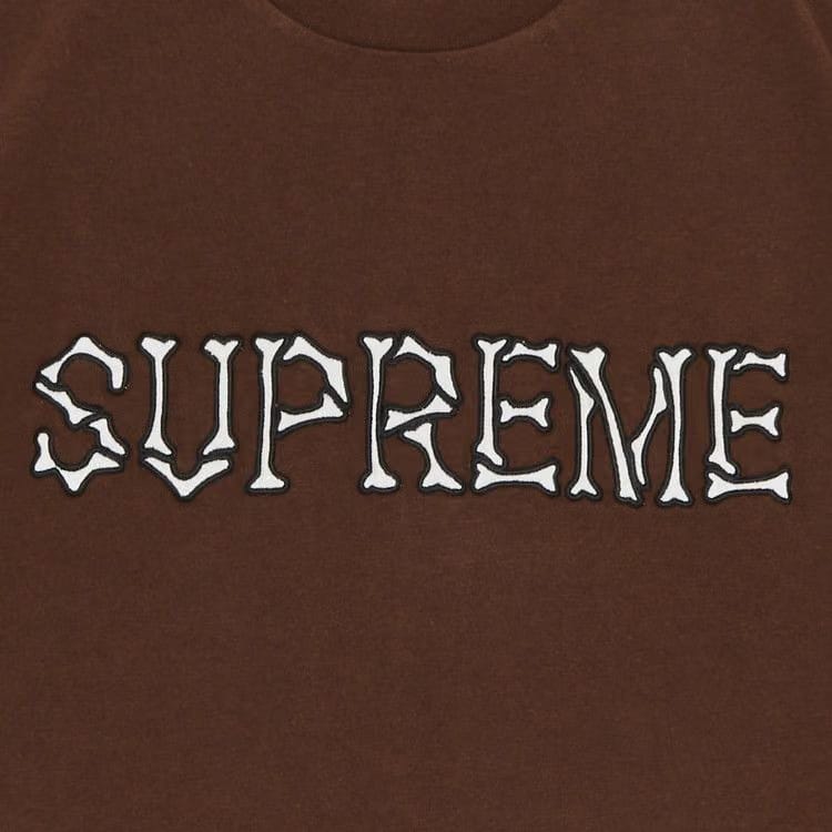 Supreme Bones Shorts-Sleeve Top Brown