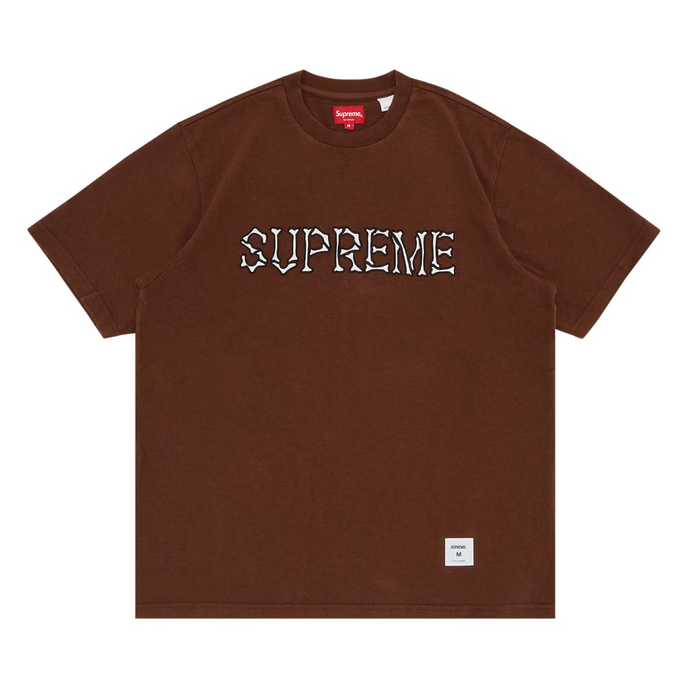 Supreme Bones Shorts-Sleeve Top Brown