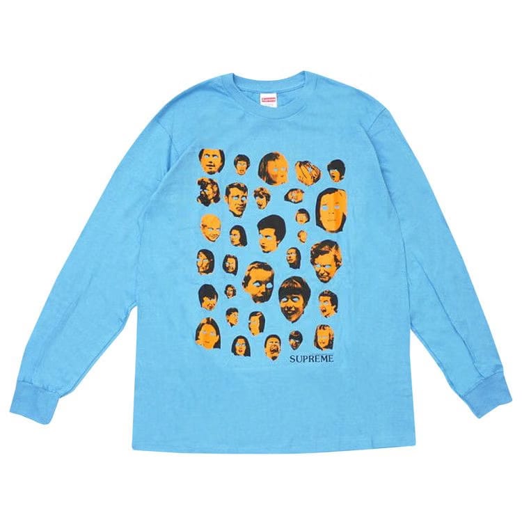 Supreme Faces Long-Sleeve T-Shirt Light Slate
