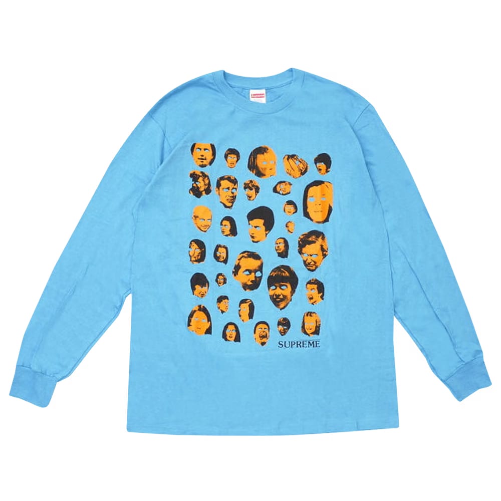 Supreme Faces Long-Sleeve T-Shirt Light Slate