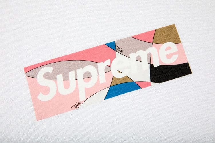 Supreme x Emilio Pucci Box Logo T-Shirt White/Dusty Pink