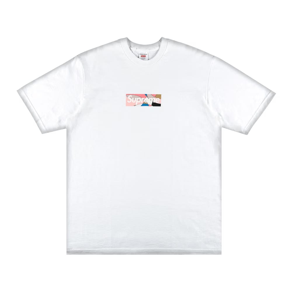 Supreme x Emilio Pucci Box Logo T-Shirt White/Dusty Pink