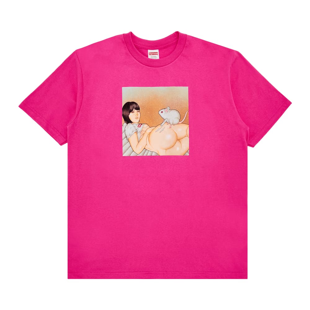 Supreme Mouse T-Shirt Fuchsia
