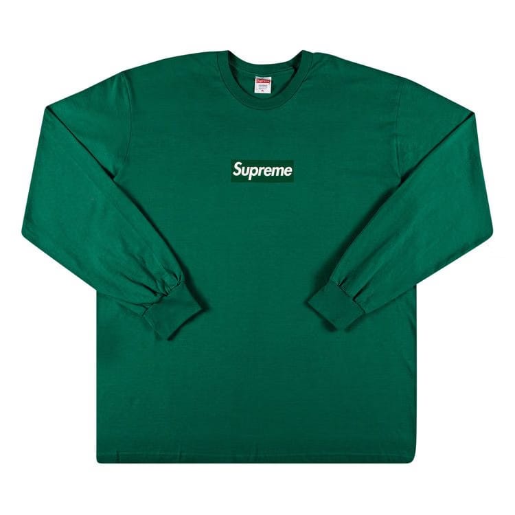 Supreme Box Logo Long-Sleeve T-Shirt Light Pine