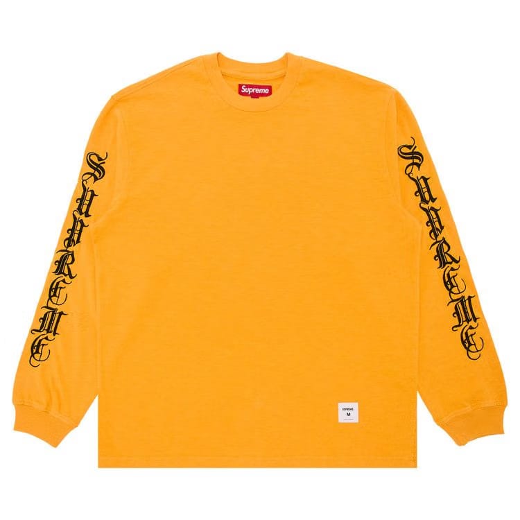 Supreme Old English Long-Sleeve Top Yellow