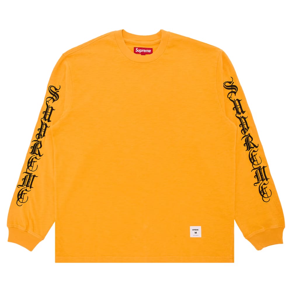 Supreme Old English Long-Sleeve Top Yellow