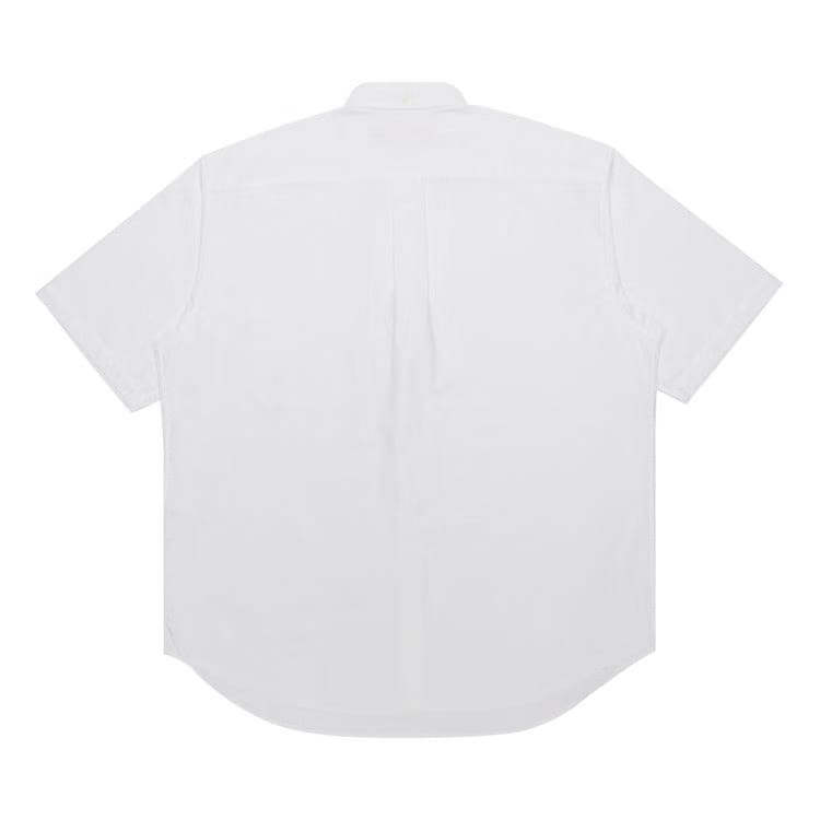 Supreme Loose Fit Shorts-Sleeve Oxford Shirt White