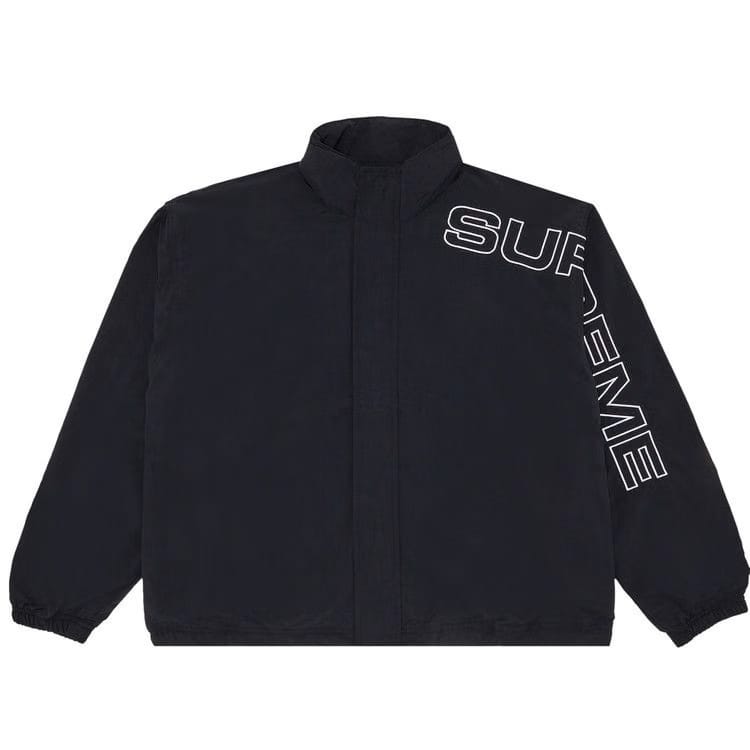 Supreme Spellout Embroidered Track Jacket Black