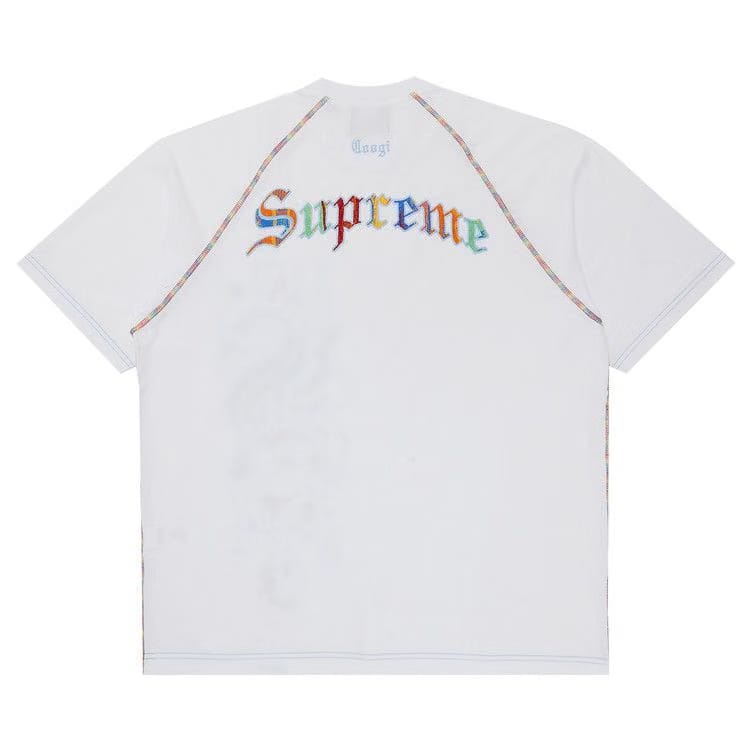 Supreme x Coogi Raglan Shorts-Sleeve Top White
