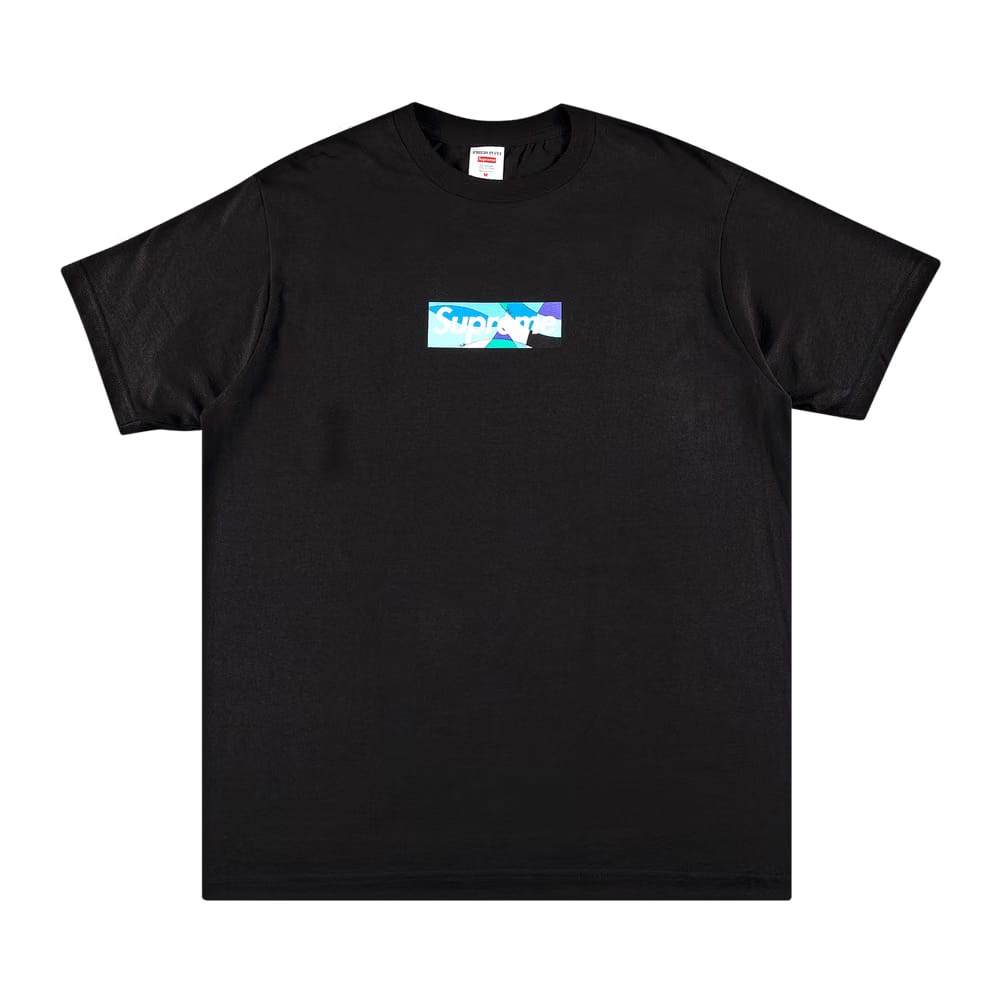 Supreme x Emilio Pucci Box Logo T-Shirt Black/Blue