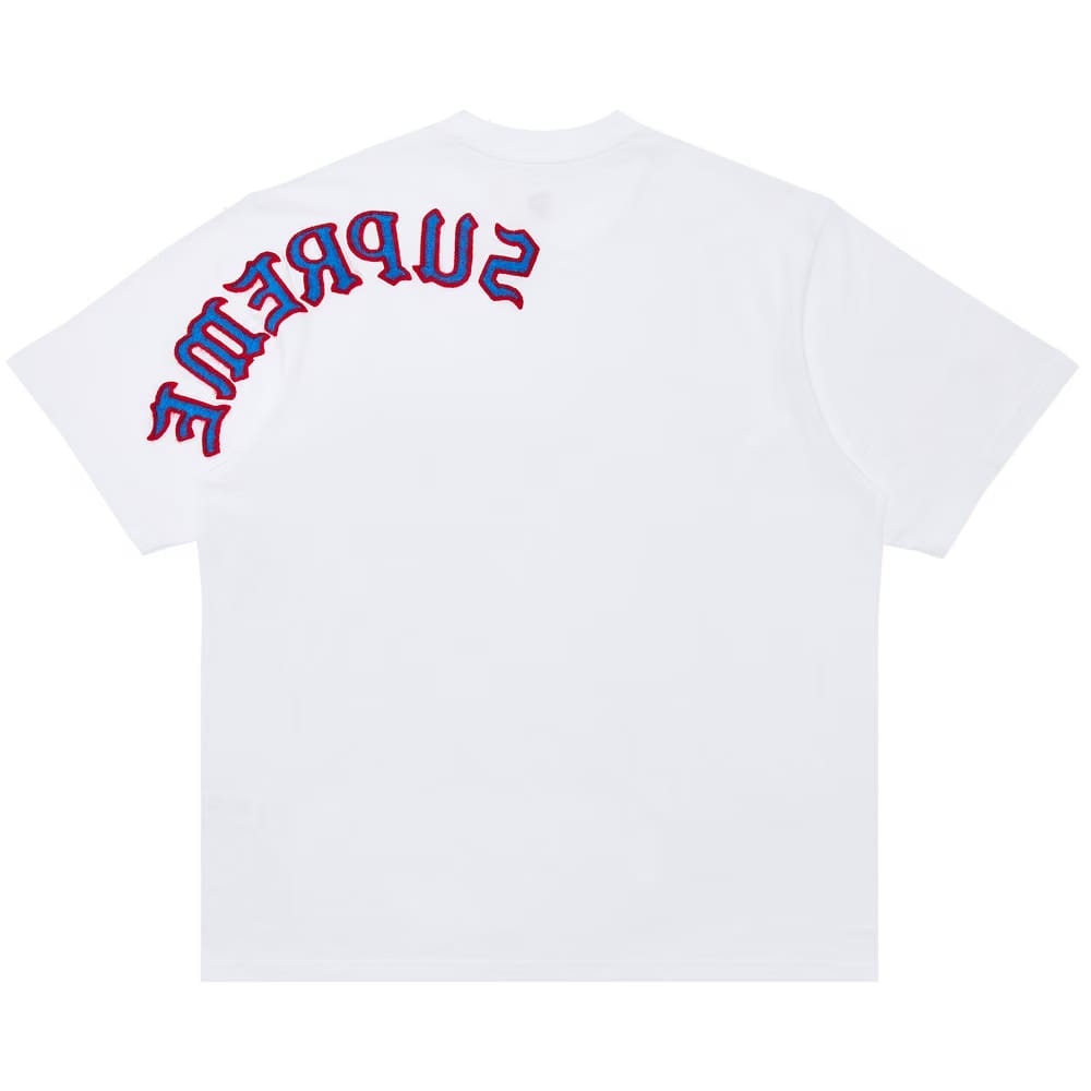 Supreme Brushed Arc Shorts-Sleeve Top White
