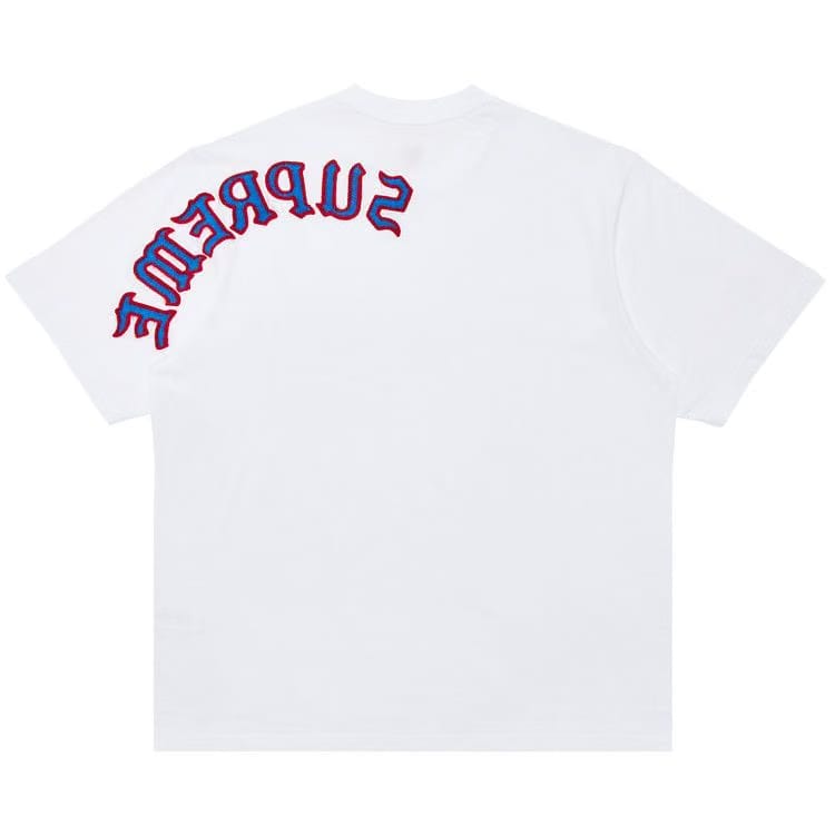 Supreme Brushed Arc Shorts-Sleeve Top White