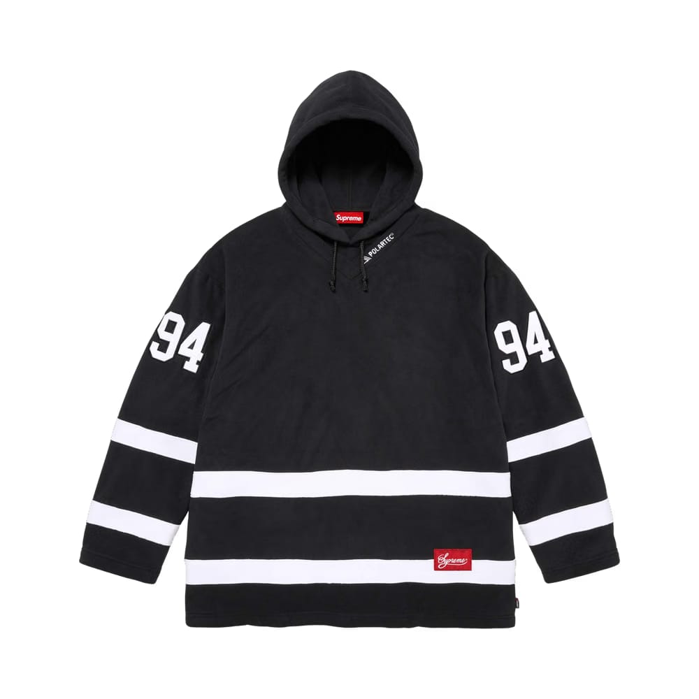Supreme Polartec Hooded Hockey Jersey Black