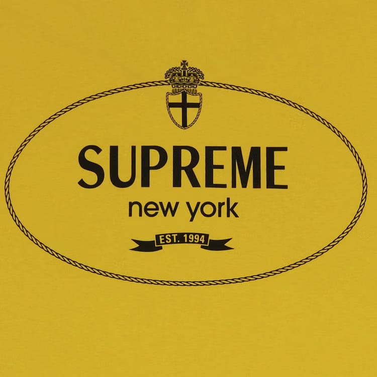 Supreme Crest T-Shirt Yellow