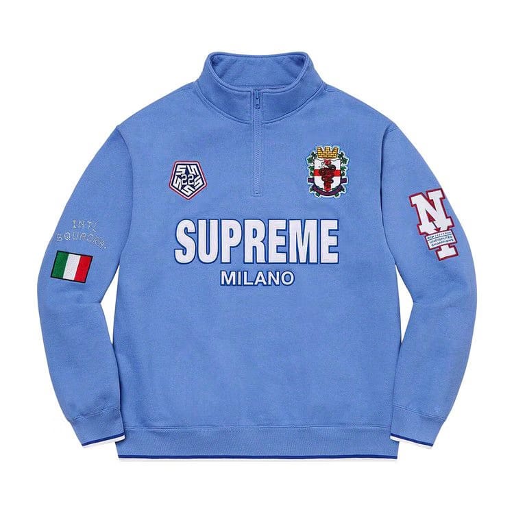 Supreme Milano Half Zip Pullover Light Blue