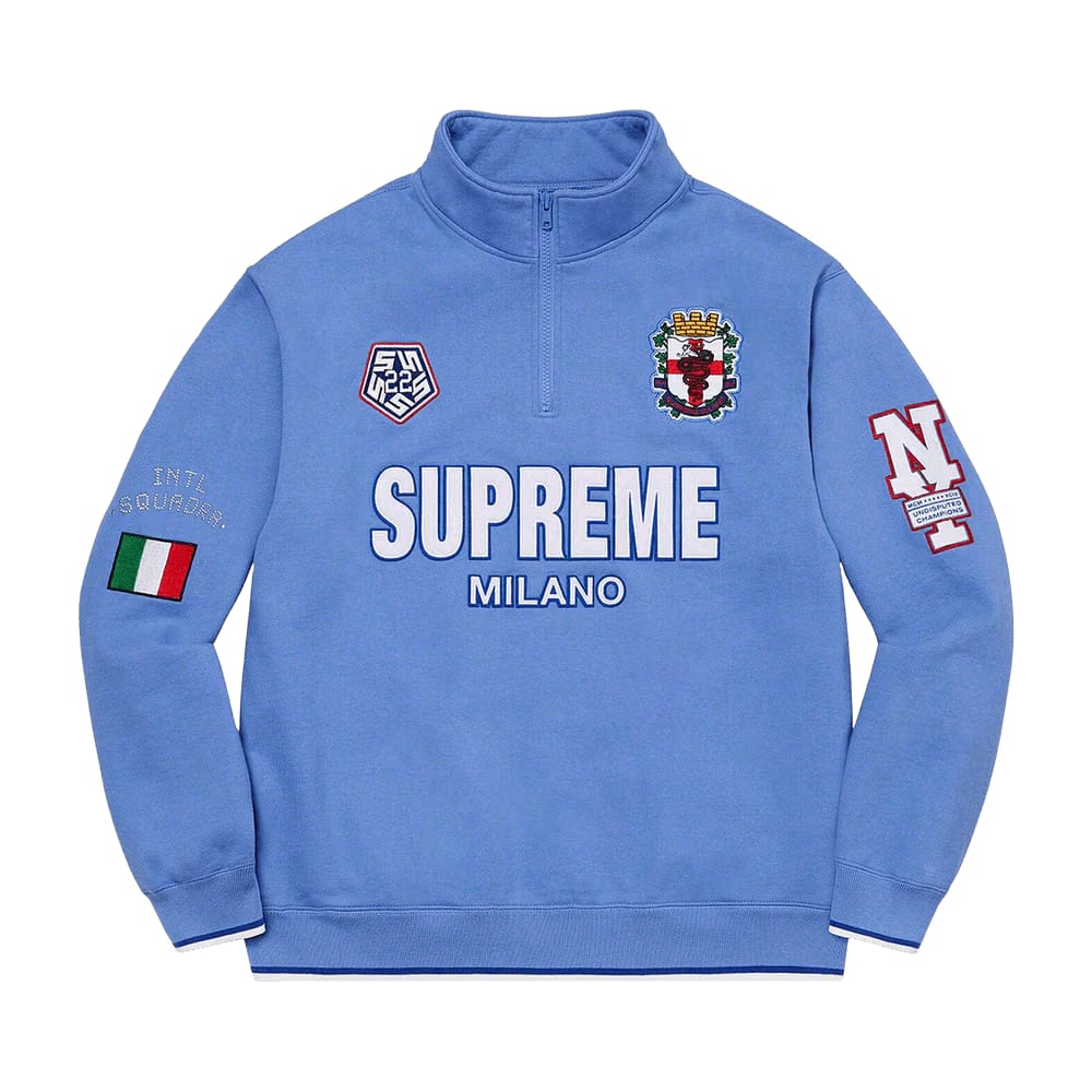 Supreme Milano Half Zip Pullover Light Blue