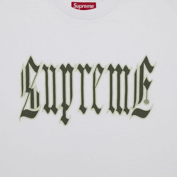 Supreme Old English Shorts-Sleeve Top White