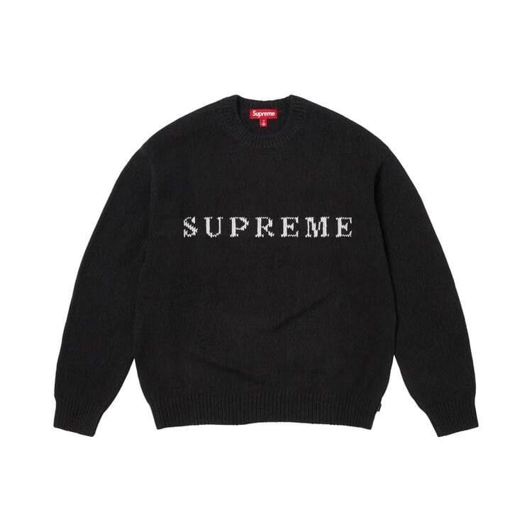 Supreme Contrast Logo Sweater Black