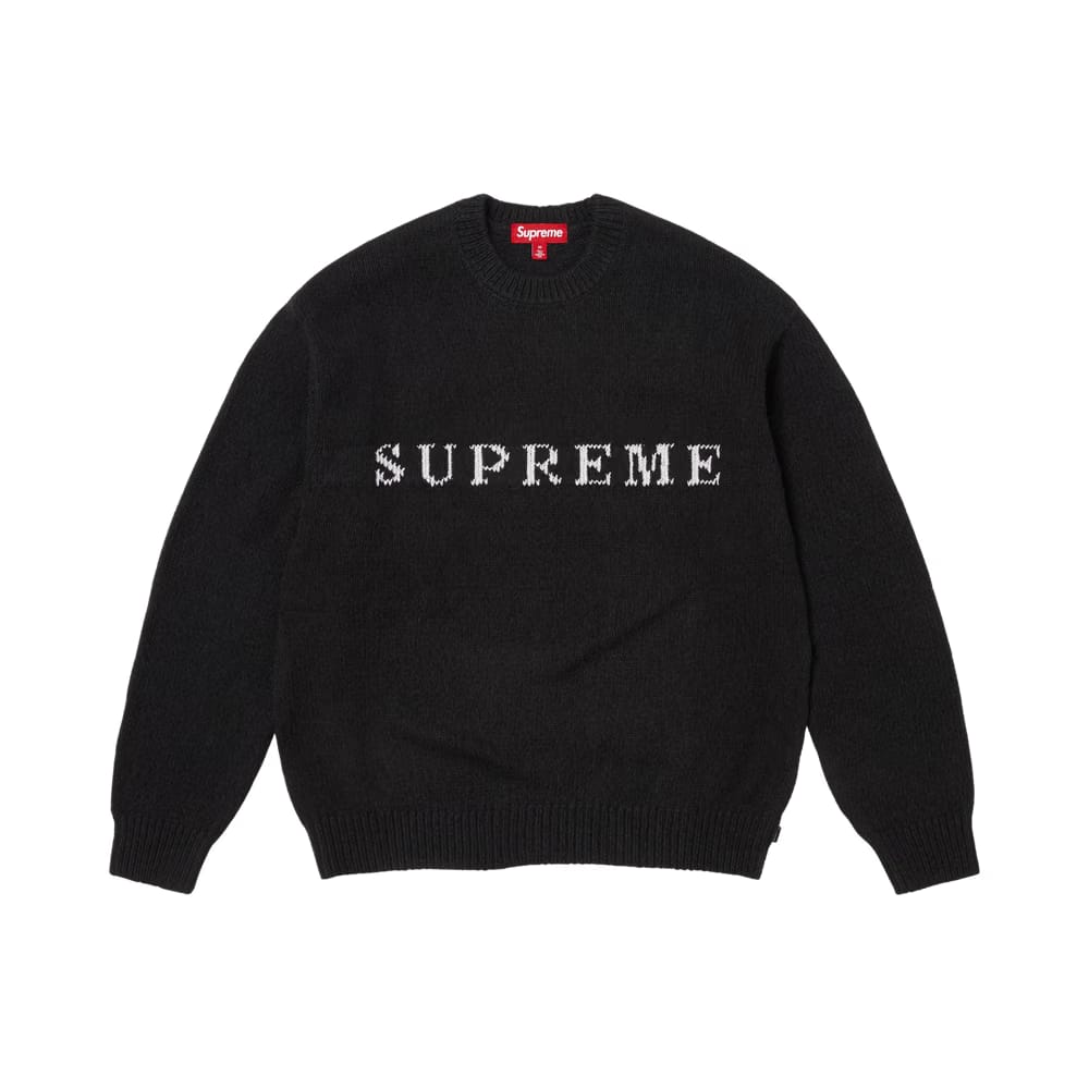 Supreme Contrast Logo Sweater Black