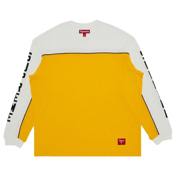Supreme Paneled Piping Long-Sleeve Top Yellow
