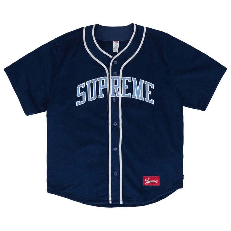 Supreme Polartec Baseball Jersey Navy