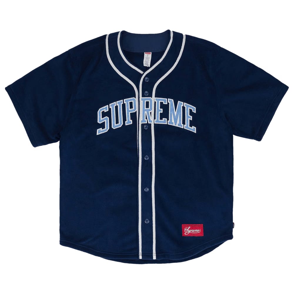 Supreme Polartec Baseball Jersey Navy
