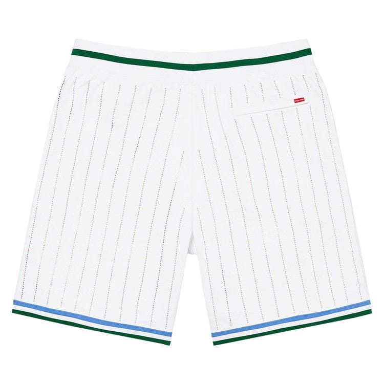 Supreme Rhinestone Stripe Basketball Shorts White