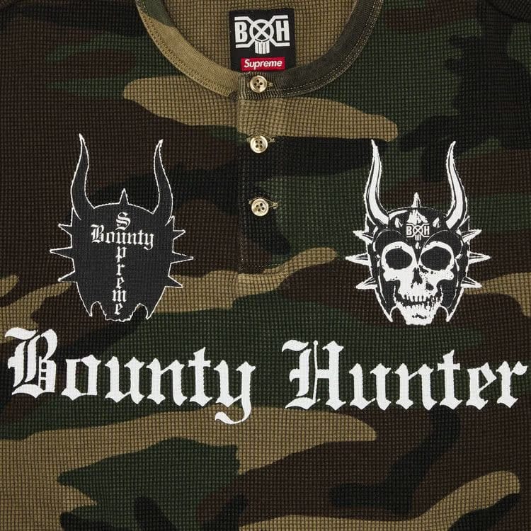 Supreme X Bounty Hunter Thermal Henley Long-Sleeve Top Woodland