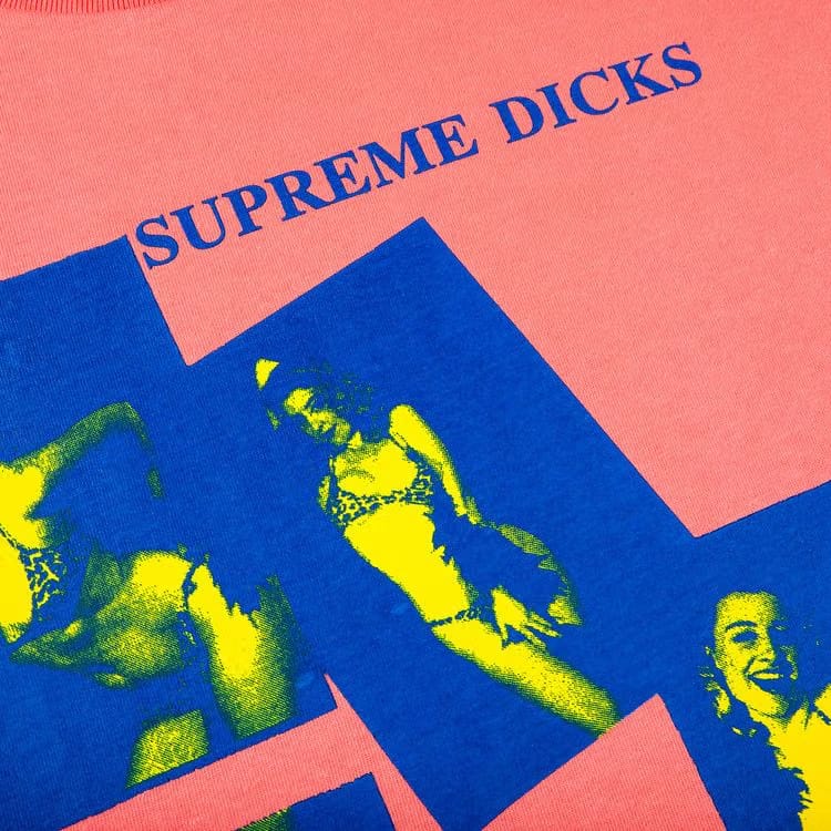 Supreme Dicks T-Shirt Bright Coral