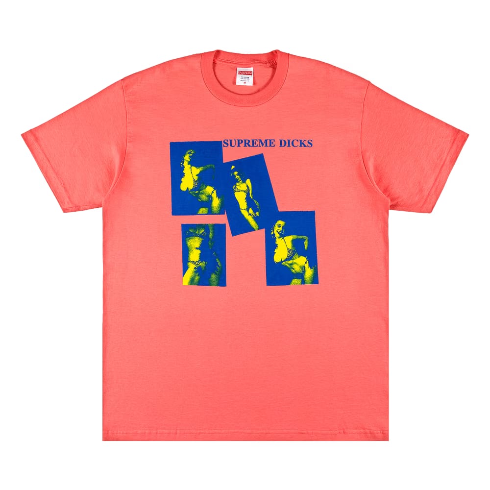 Supreme Dicks T-Shirt Bright Coral