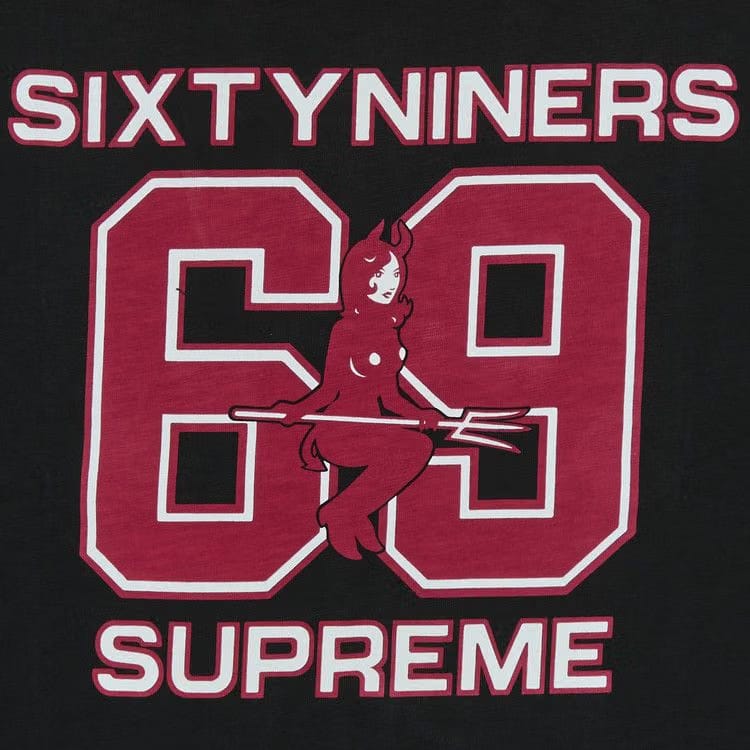 Supreme x HYSTERIC GLAMOUR 69 Football Top Black