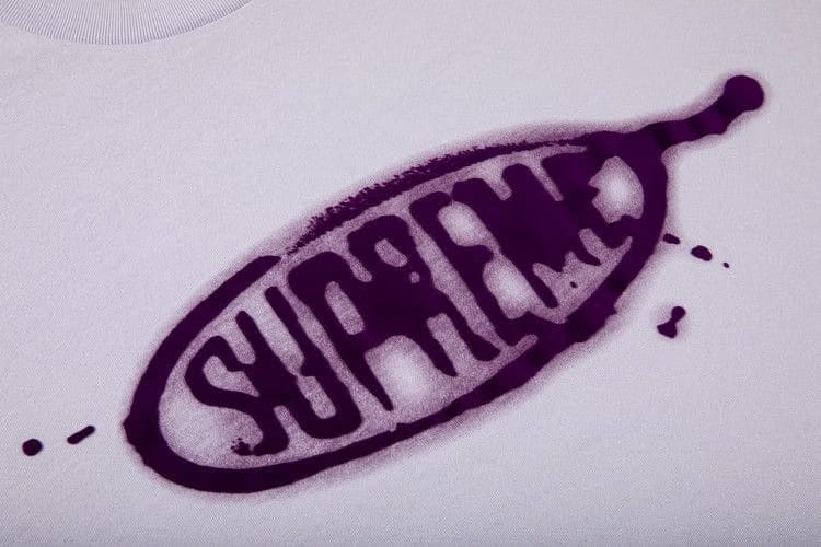 Supreme Ink Blot Shorts-Sleeve Top Lavender