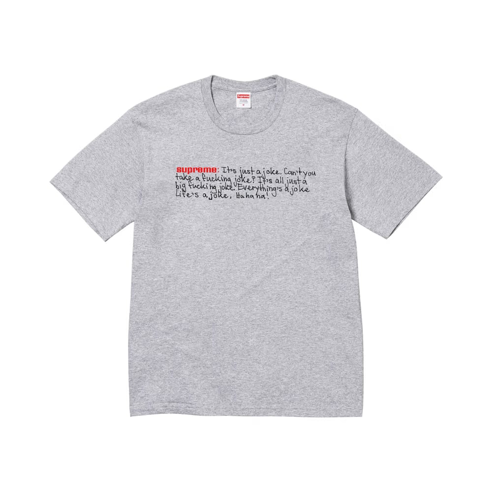 Supreme Joke T-Shirt Heather Grey