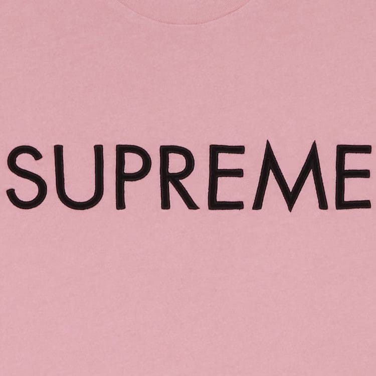 Supreme Capital Shorts-Sleeve Top Pink