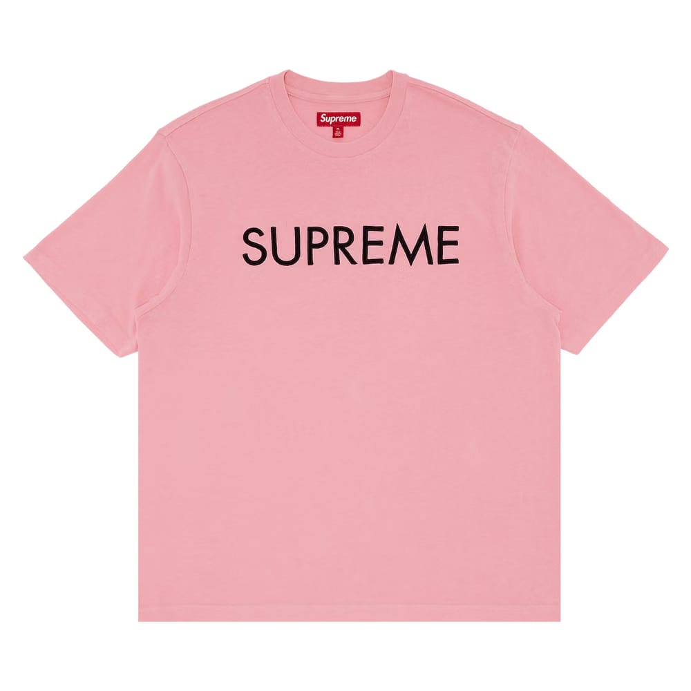 Supreme Capital Shorts-Sleeve Top Pink