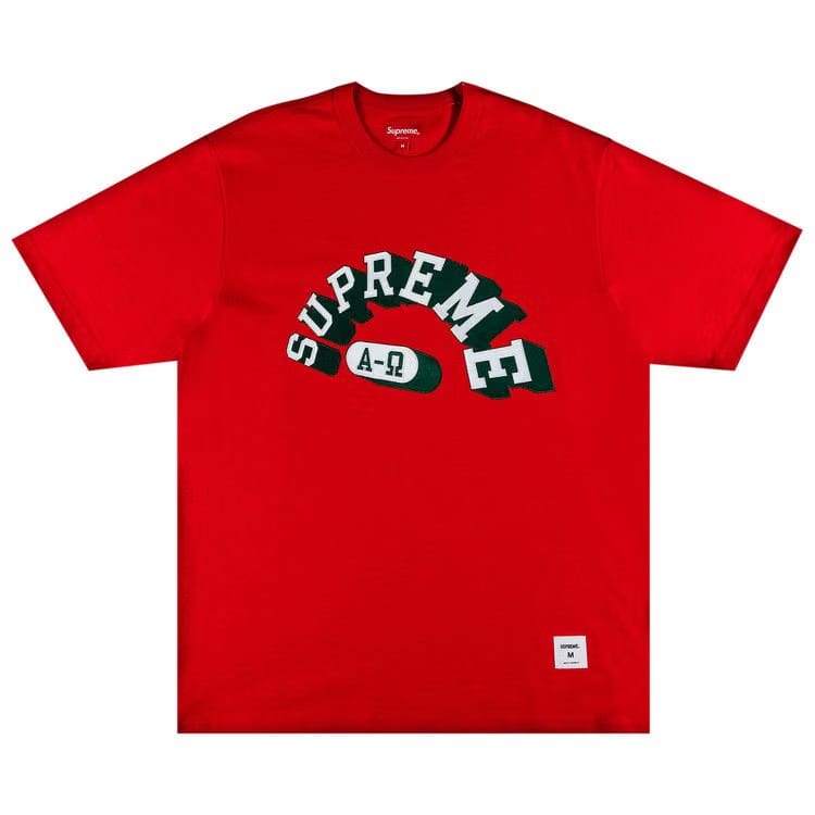 Supreme Alpha Omega Shorts-Sleeve Top Red